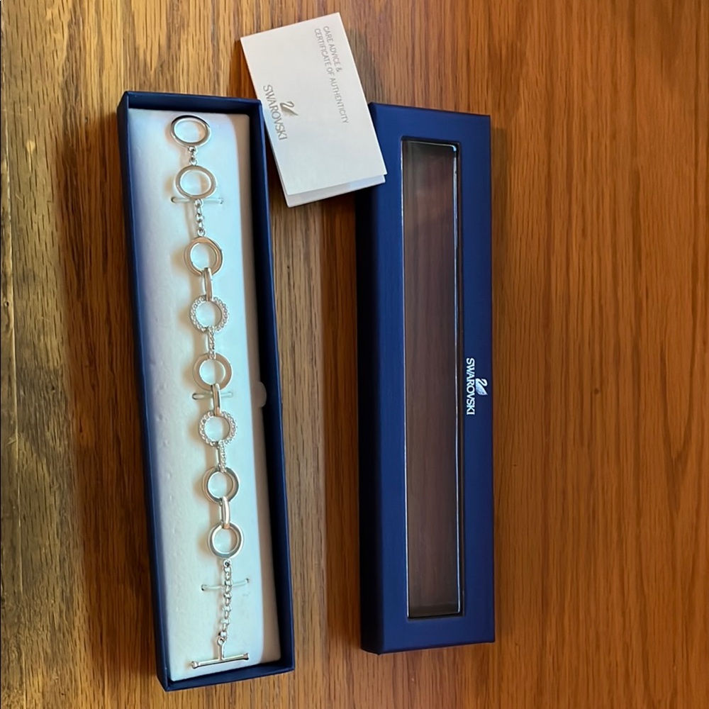 Swarovski Silver Circular Link Bracelet
